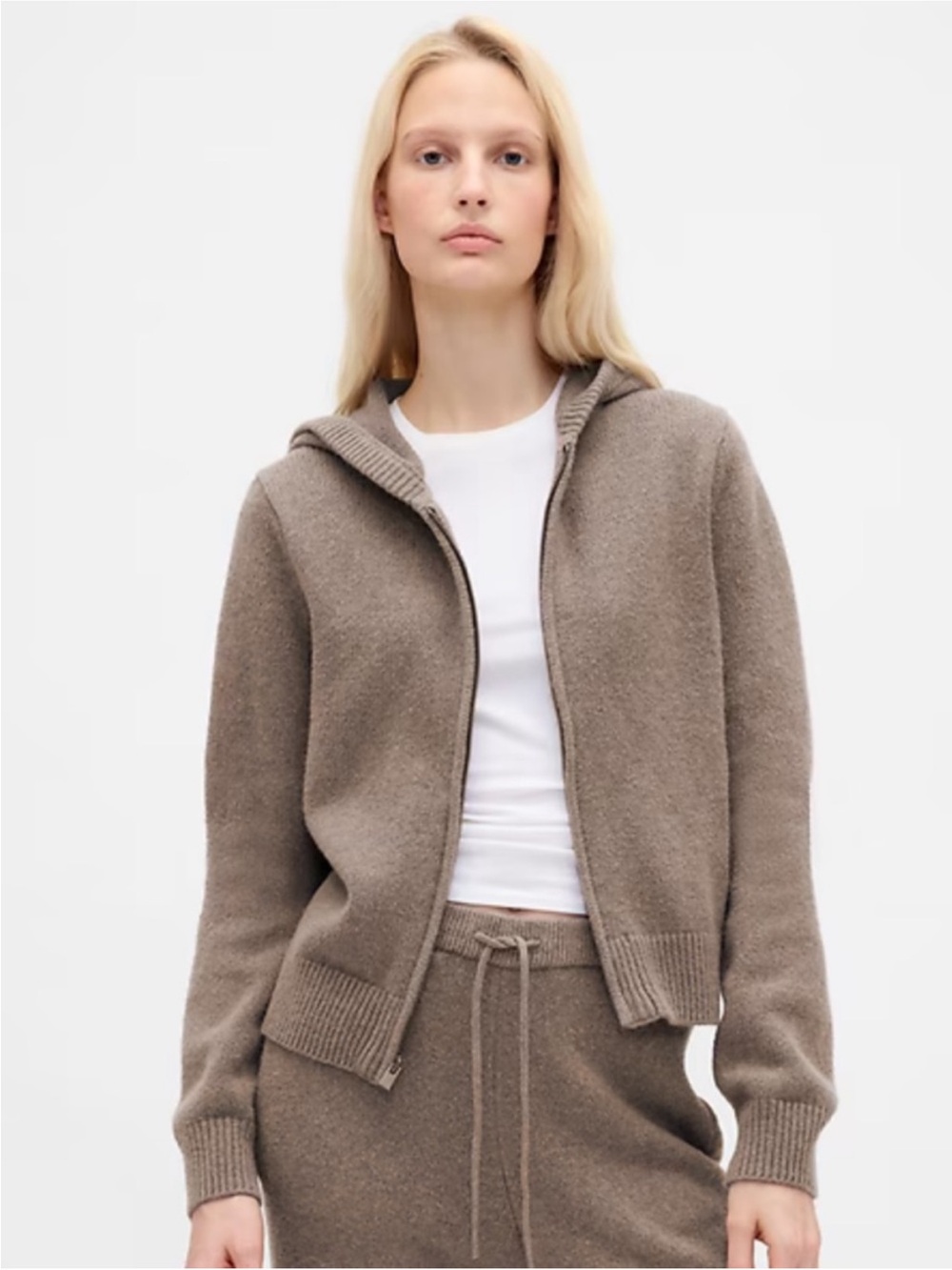 Gap cash soft zip up hooded sweater